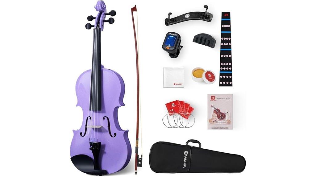 purple beginner violin kit