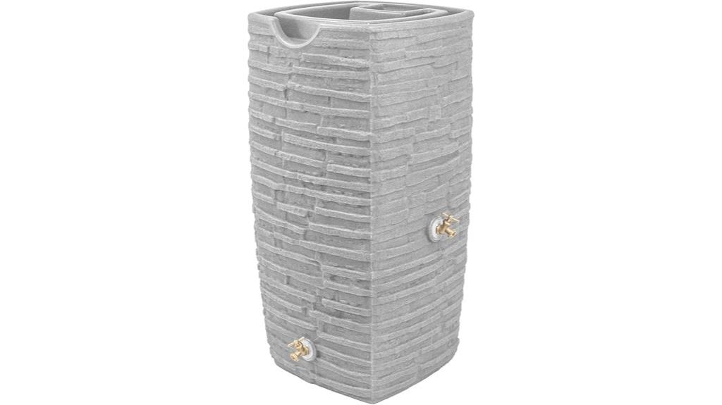 rain barrel with brass spigot