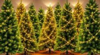 realistic pre lit christmas trees