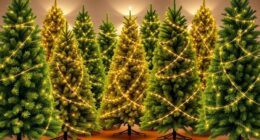 realistic pre lit christmas trees