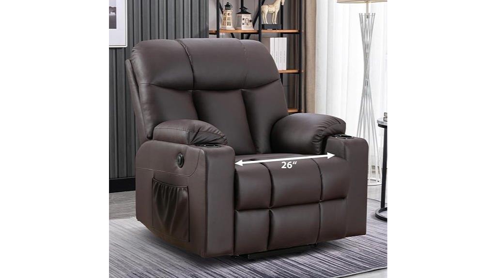 recliner with heating massage