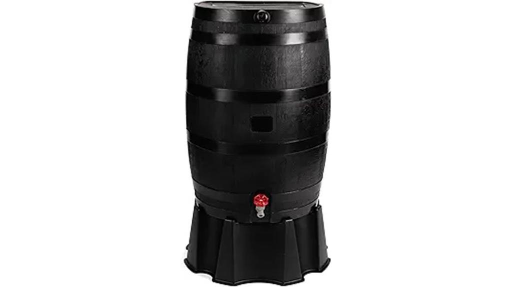 recycled plastic rain barrel