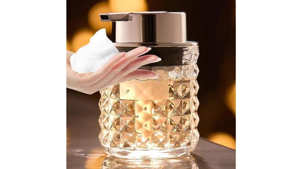 refillable glass soap dispenser