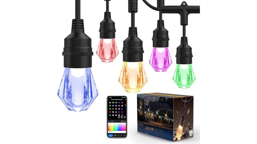 rgb cwic outdoor string lights