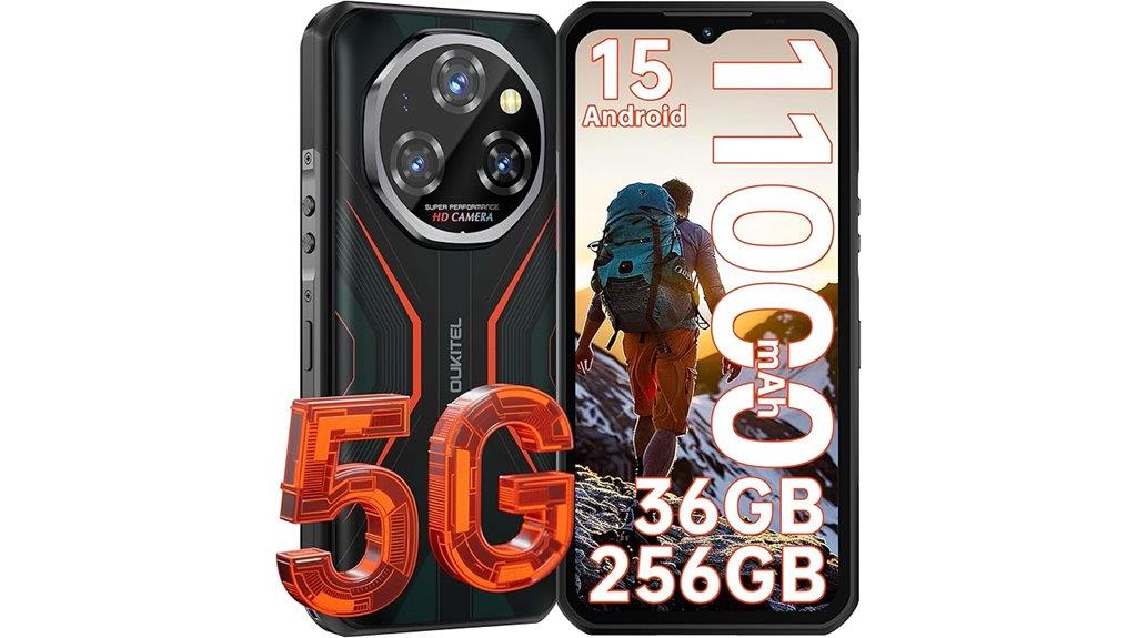 rugged 5g smartphone storage