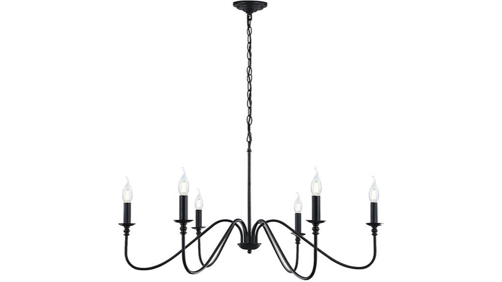 rustic industrial iron chandelier