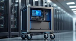 server carts with lcd