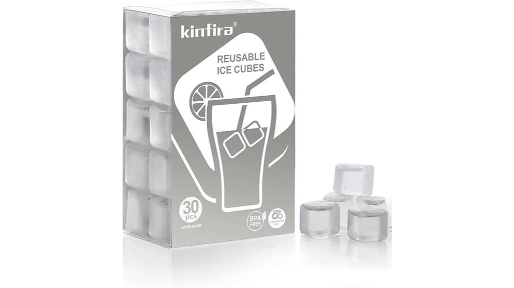 set of thirty reusable ice cubes