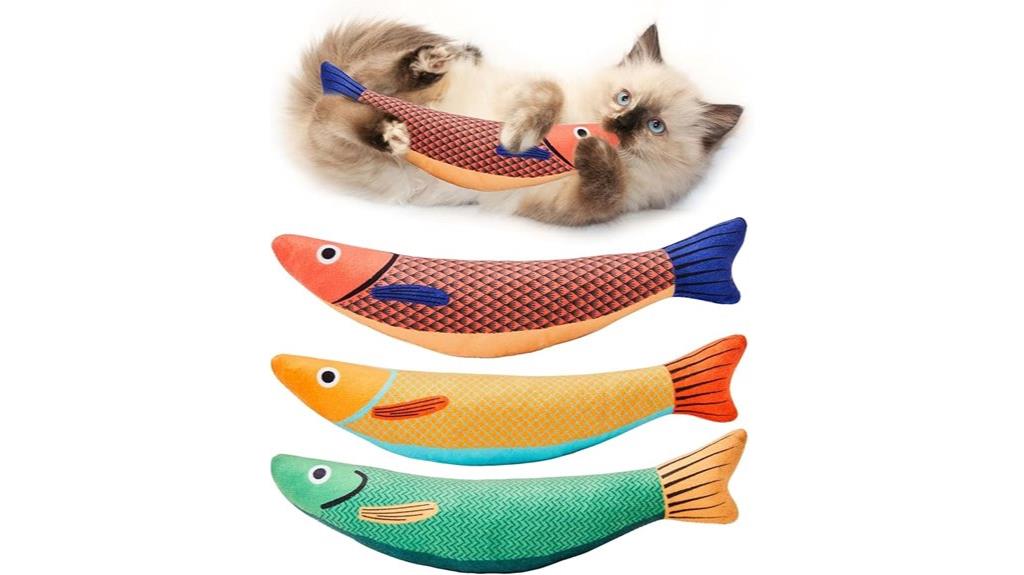 set of three fish toys