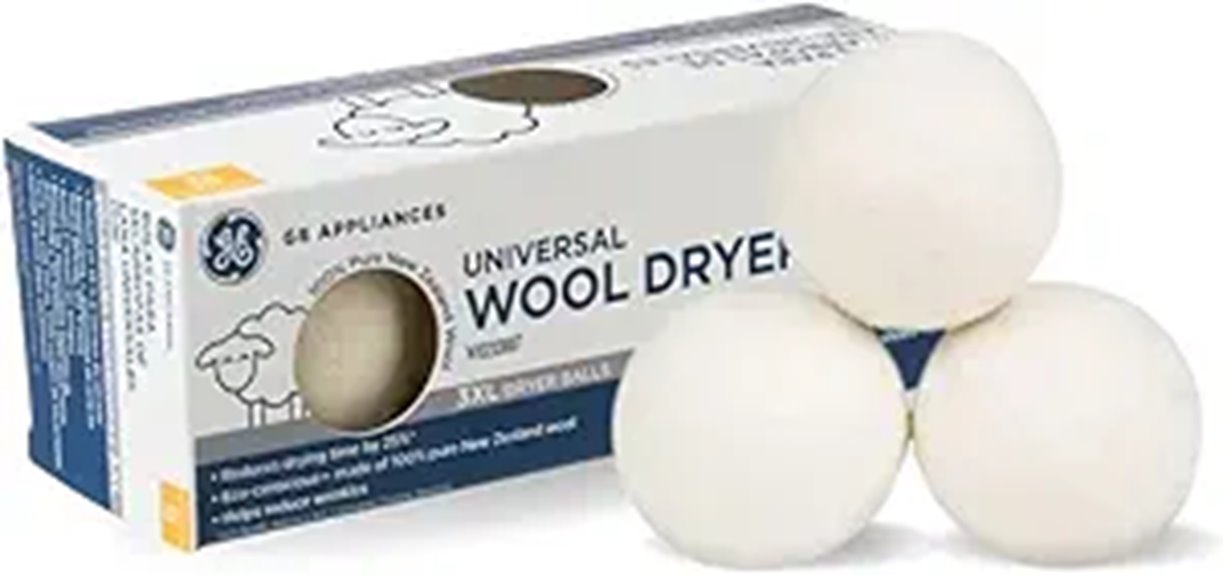 set of three wool dryer balls