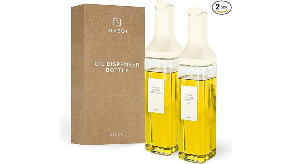 set of two oil bottles