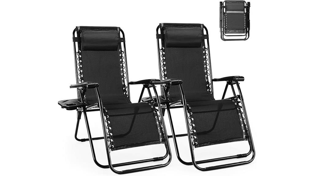 set of two zero gravity chairs
