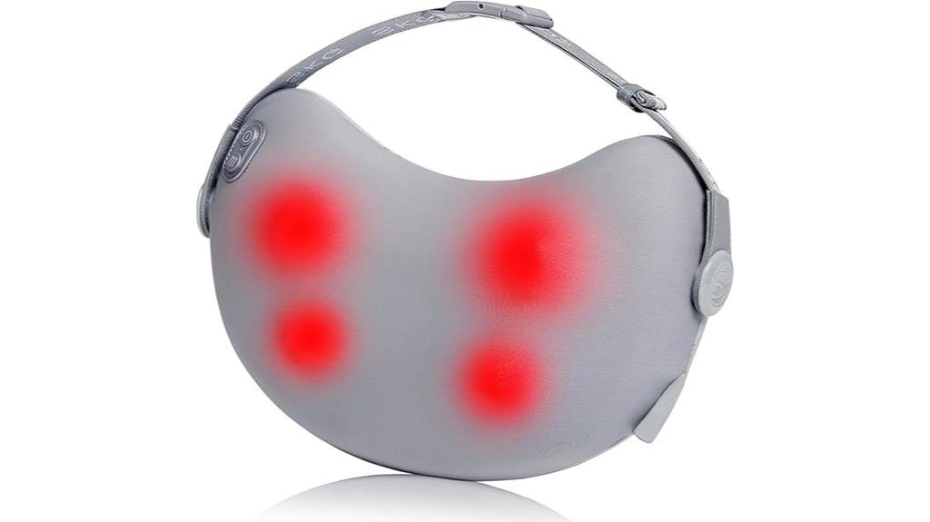 shiatsu back massager heat