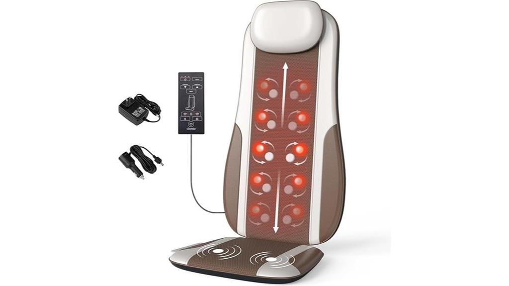 shiatsu heat vibration massager