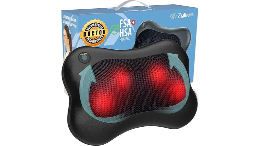 shiatsu massager with heat