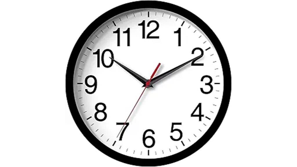 silent 8 inch wall clock