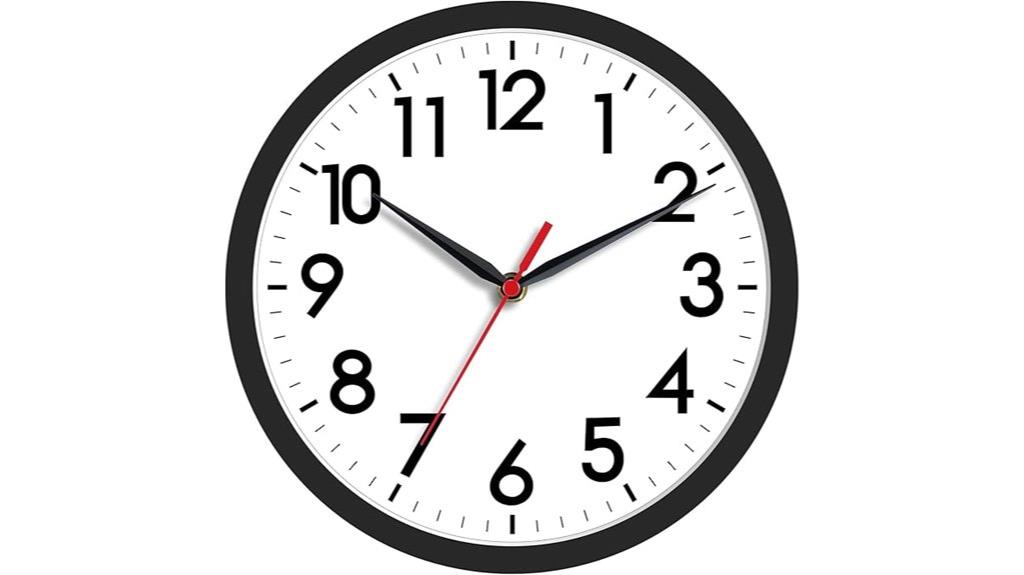 silent 8 inch wall clock