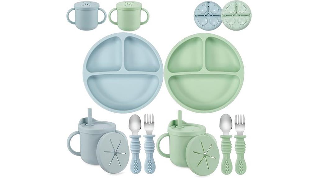 silicone baby feeding set