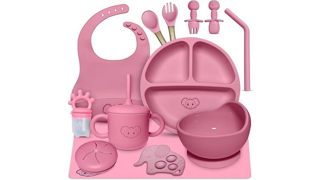 silicone baby feeding set