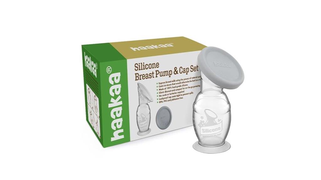 silicone breast pump with cap