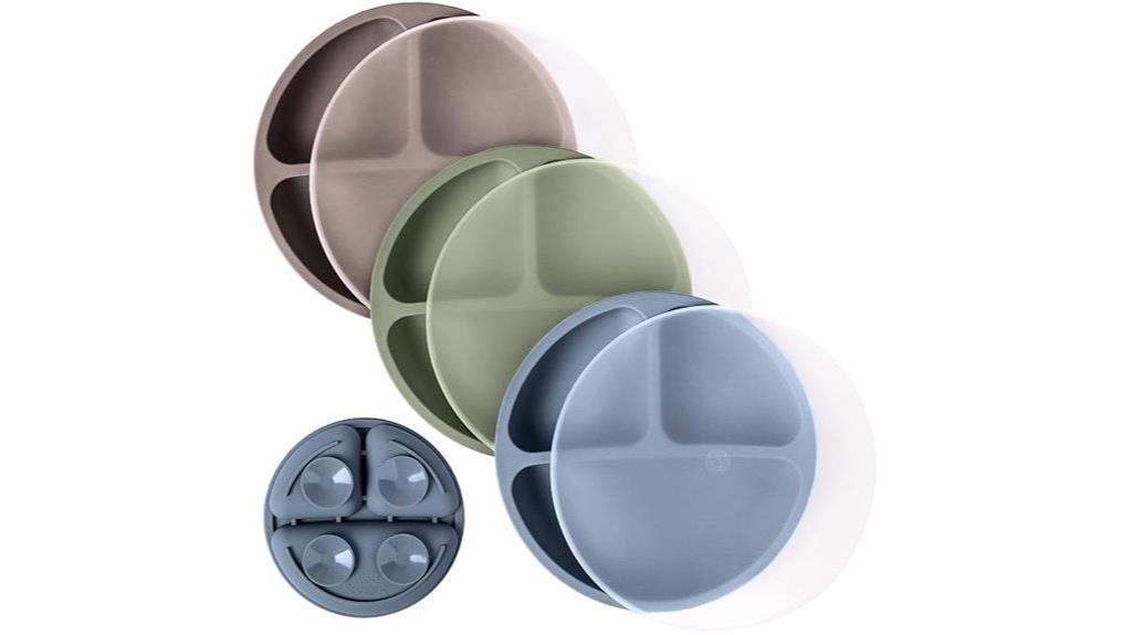 silicone toddler plate set