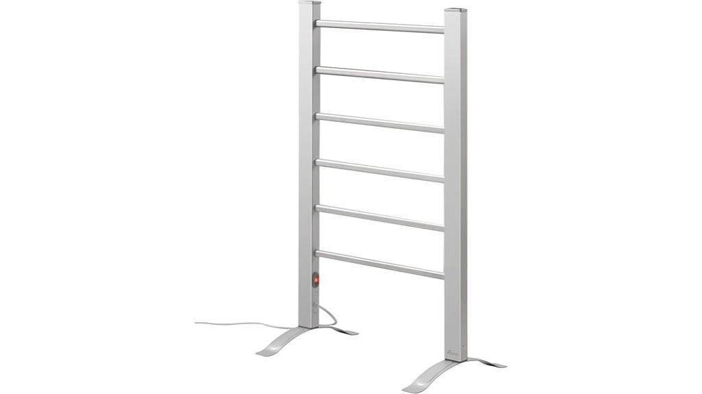 silver 6 bar towel warmer