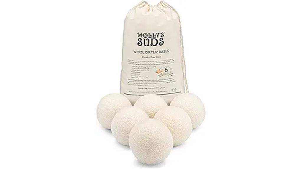 six wool dryer balls