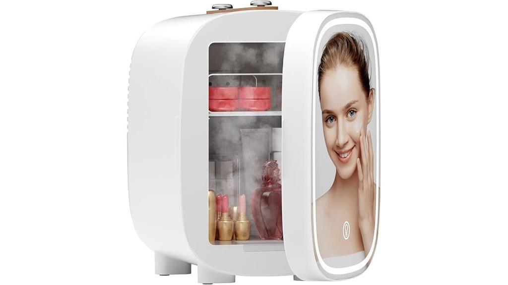 skincare fridge with led