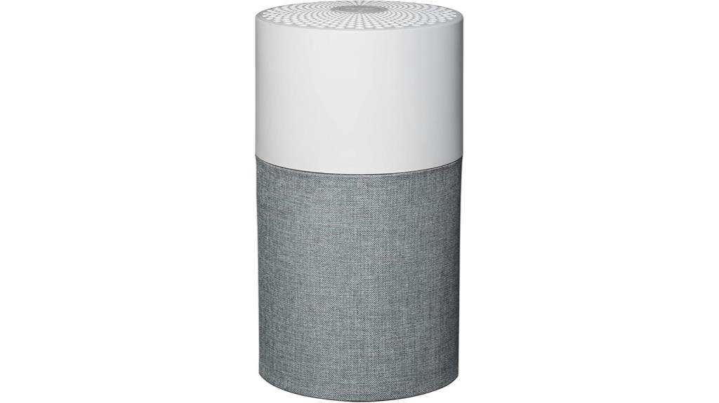 small blue air purifier