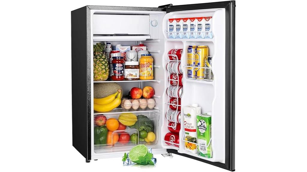 small fridge with freezer