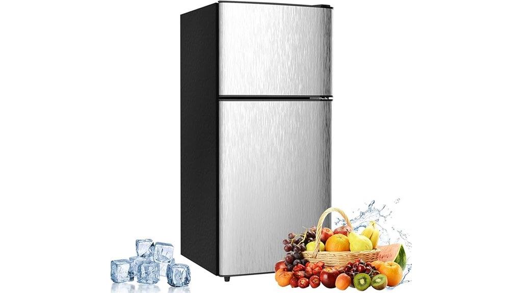 small fridge with freezer