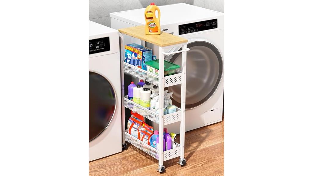 small rolling storage cart