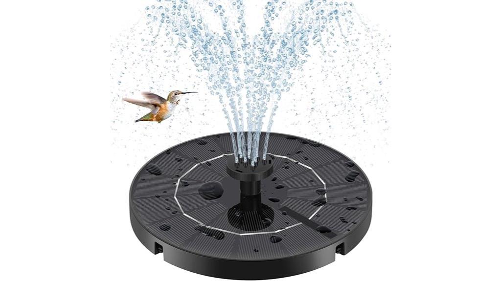 solar powered bird bath fountain