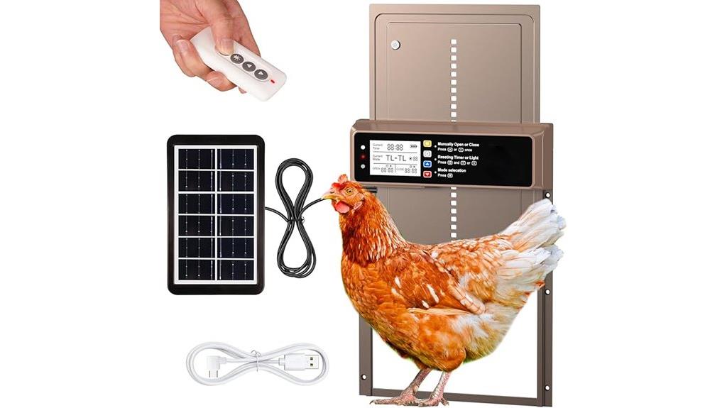 solar powered chicken door