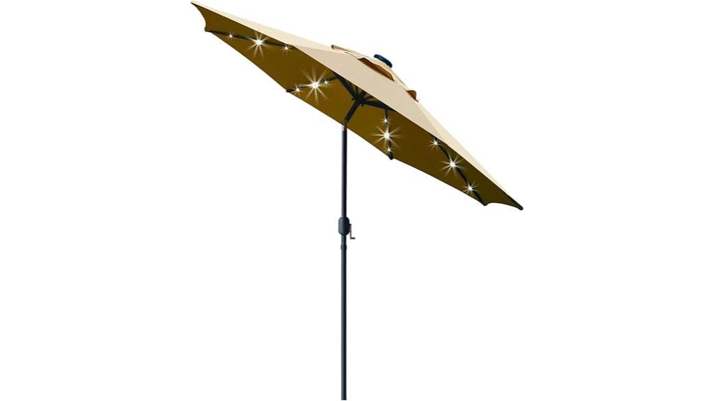 solar powered led patio umbrella
