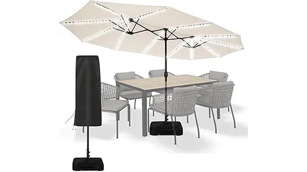 solar powered patio umbrella