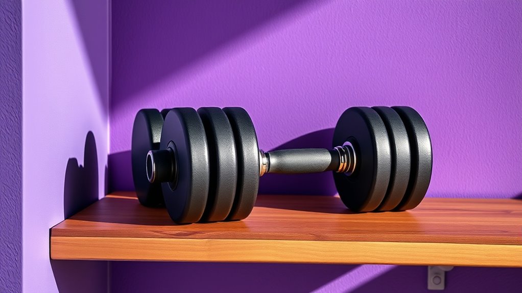 space saving adjustable dumbbells