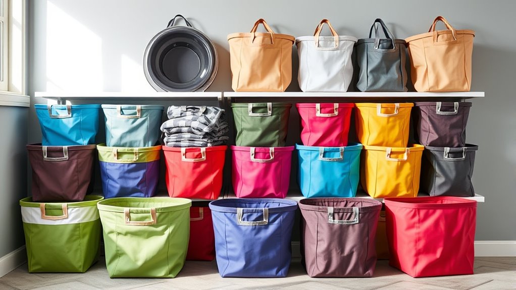 space saving laundry baskets