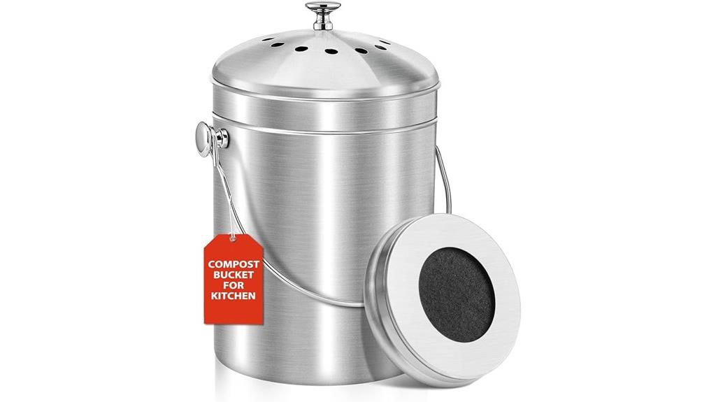 stainless steel compost bin