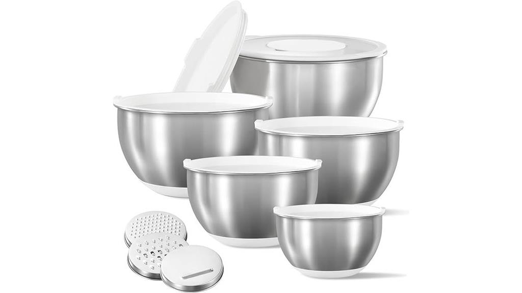 stainless steel mixing set
