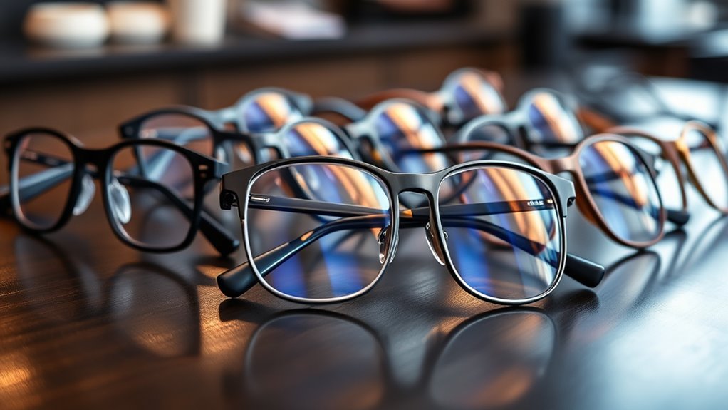 stylish blue light glasses