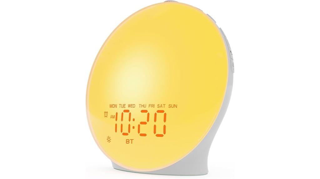 sunrise alarm with bluetooth