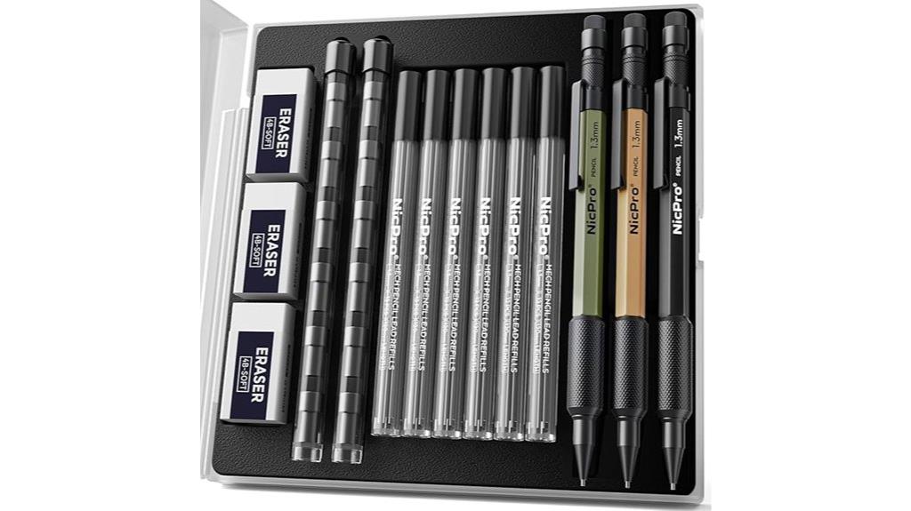 three pack mechanical pencils