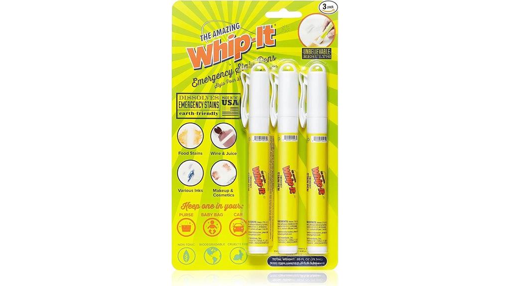 three pen stain removers