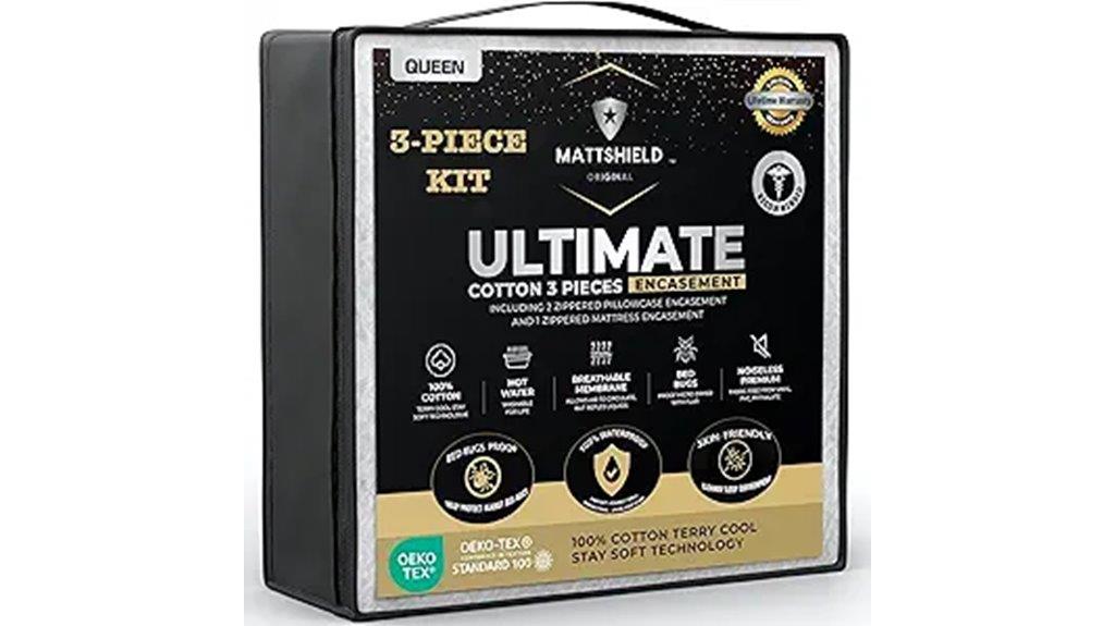 three piece bed bug cover