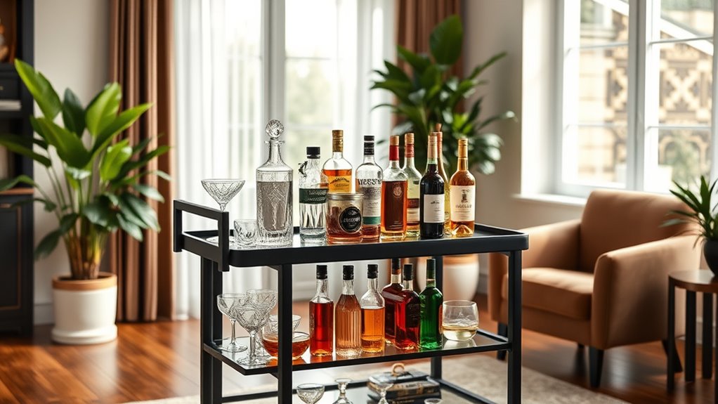 top bar carts for entertaining
