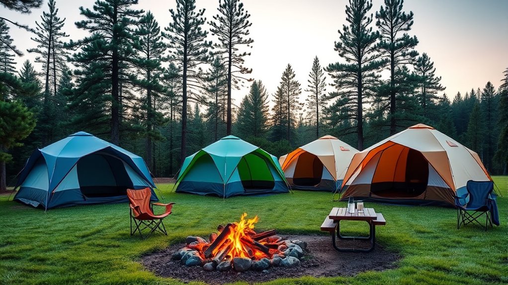 top four person camping tents