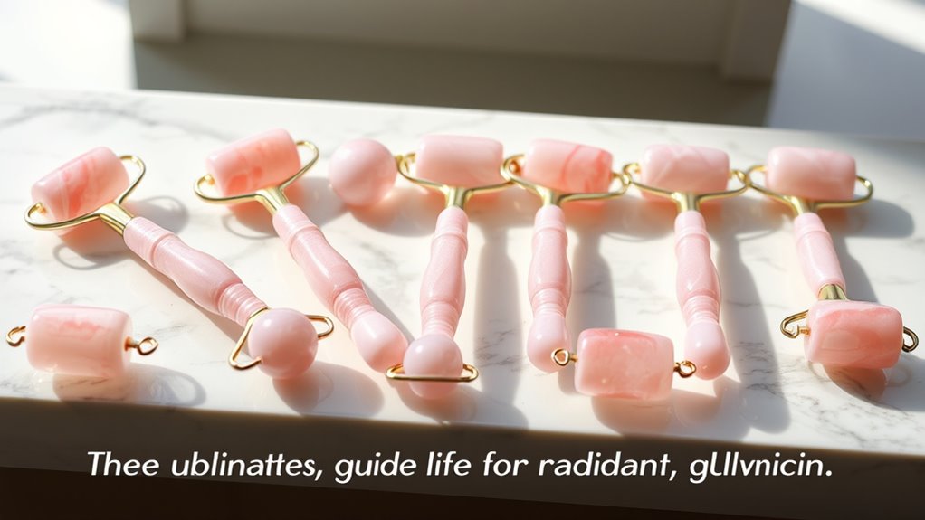 top rose quartz facial rollers