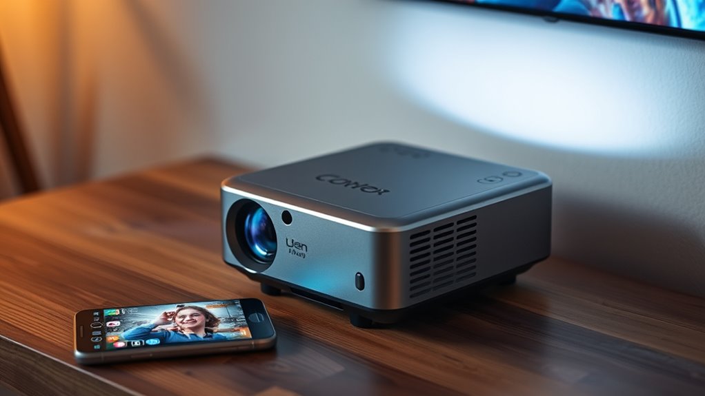 top small screen projection