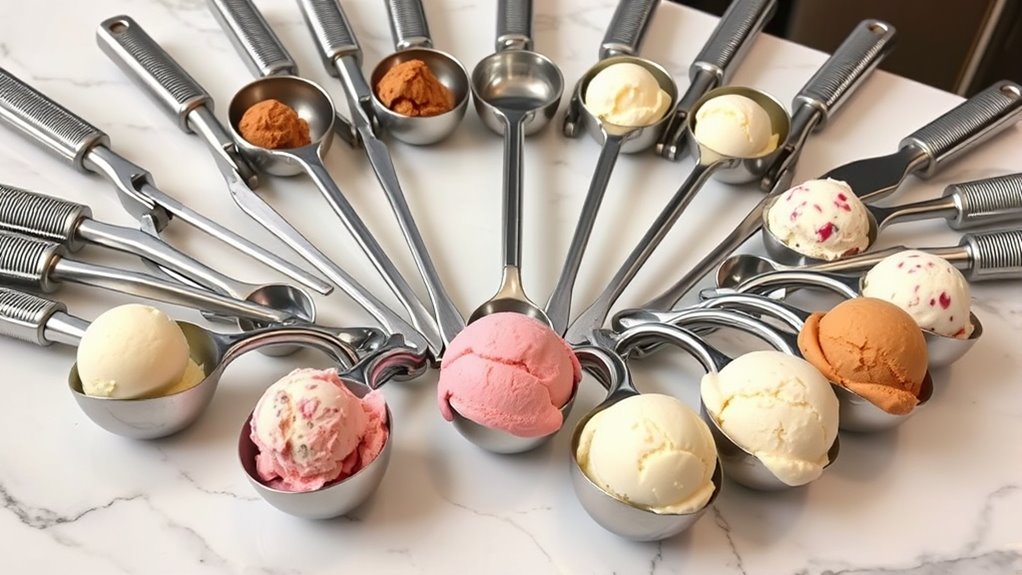 top stainless steel ice cream scoops